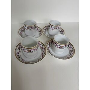 Richard Ginori - Impero Manifattura Di Doccia Italy Cup and Saucer Coffee 4x Set